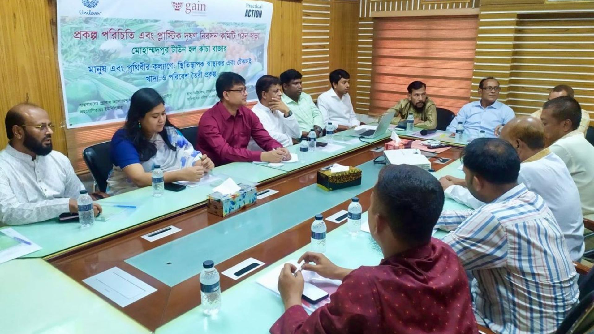 Unilever Bangladesh and GAIN representative on the pilot project launch event