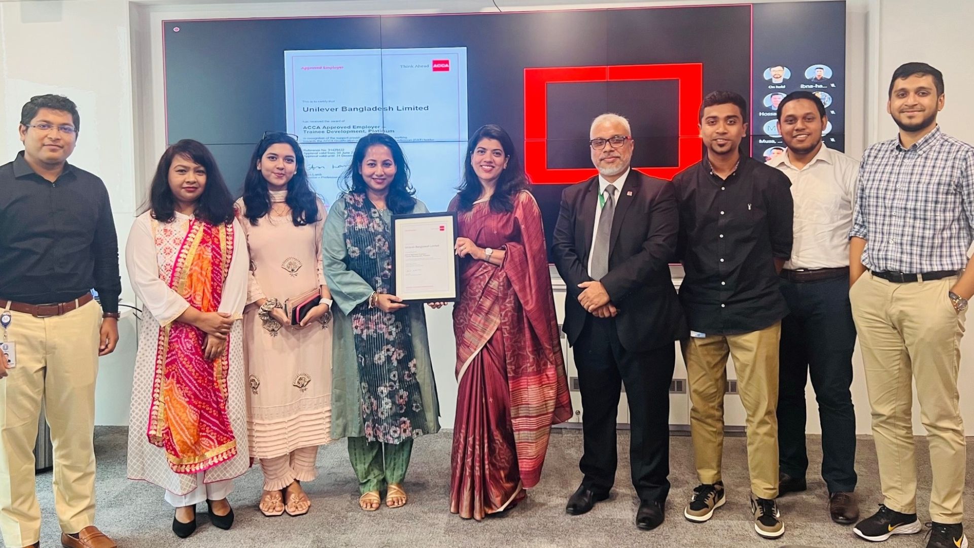Unilever Bangladesh received ACCA recognition in Platinum Categoty