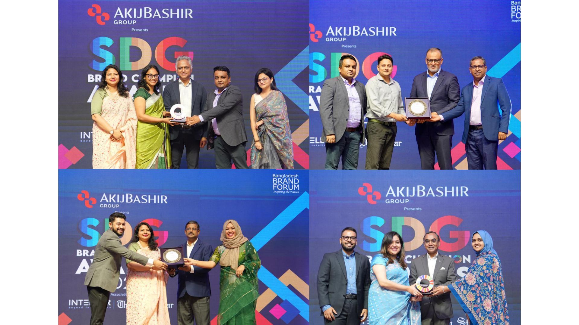 এসডিজি ব্র্যান্ড চ্যাম্পিয়ন অ্যাওয়ার্ডস ২০২৪ অনুষ্ঠানে পুরস্কার প্রাপ্তির মুহূর্তসমূহ 