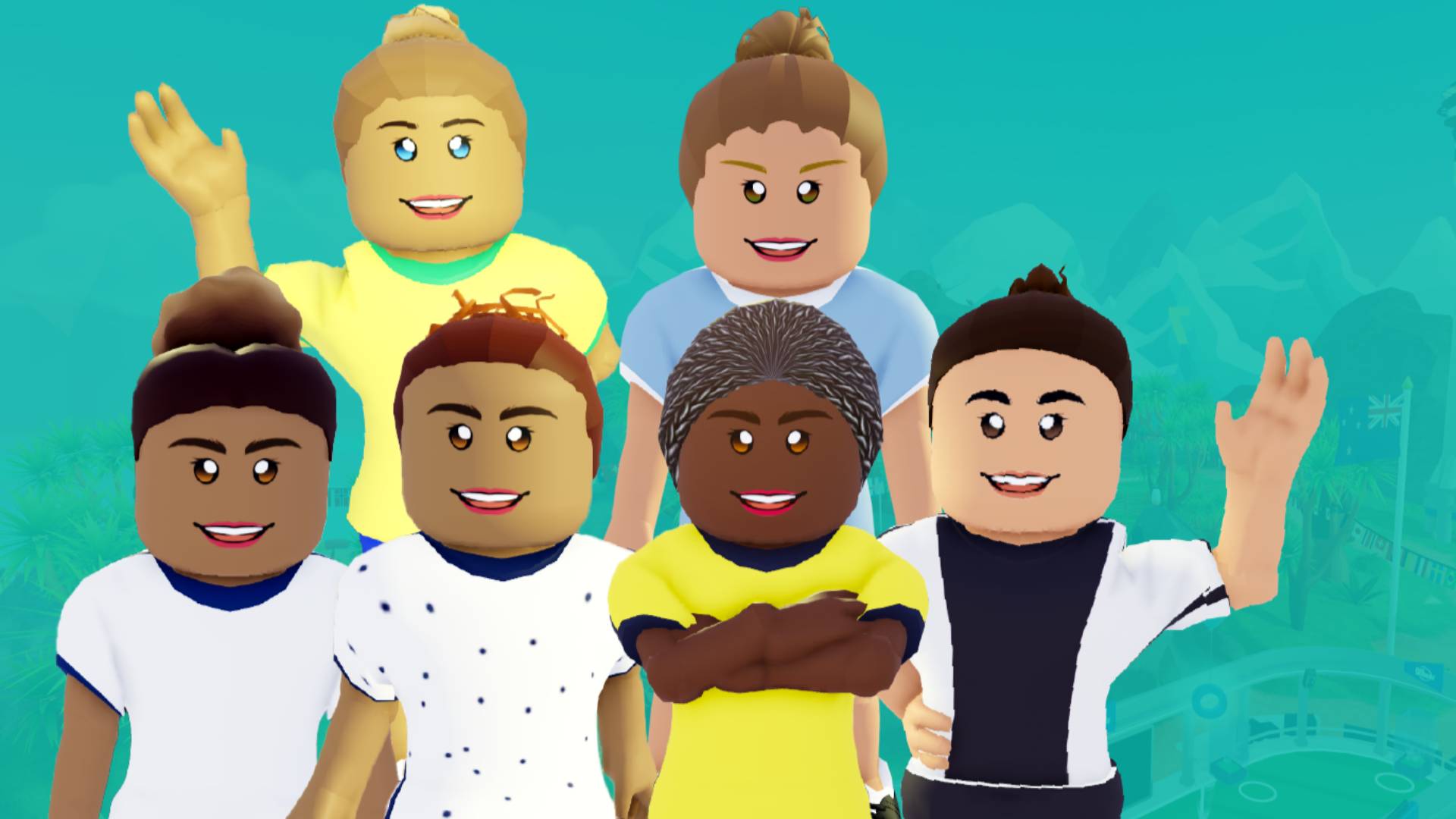 ইউনিলিভারের রেক্সোনা ব্র্যান্ডের একটি ছবি। ফুটবল কিট পরা ছয়জন মহিলা ফুটবল খেলোয়াড়ের অ্যানিমেটেড অ্যাভাটার